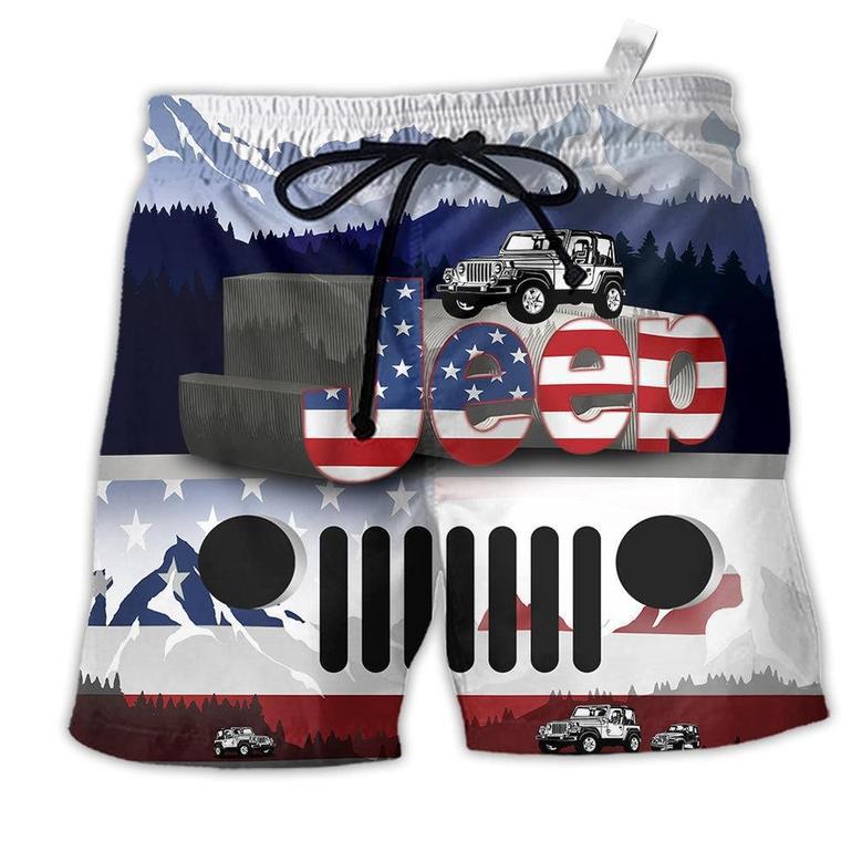 Jeep America Flag Style Beach Short