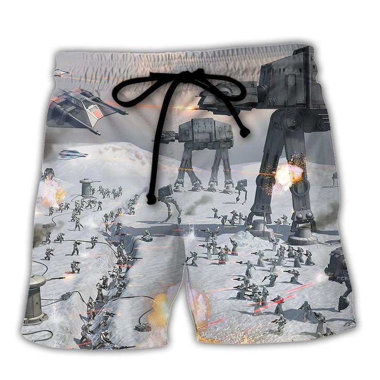 Starwars Battle Of Hoth At-At Beach Short Family Store