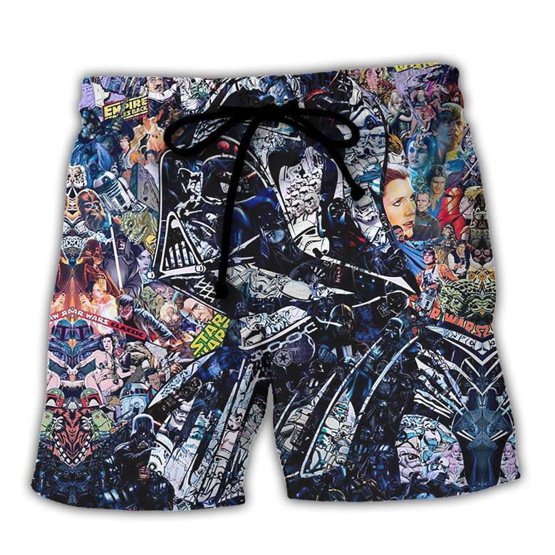 Starwars When I Left You, I Was But The Learner. Now I Am The Master Beach Short Family