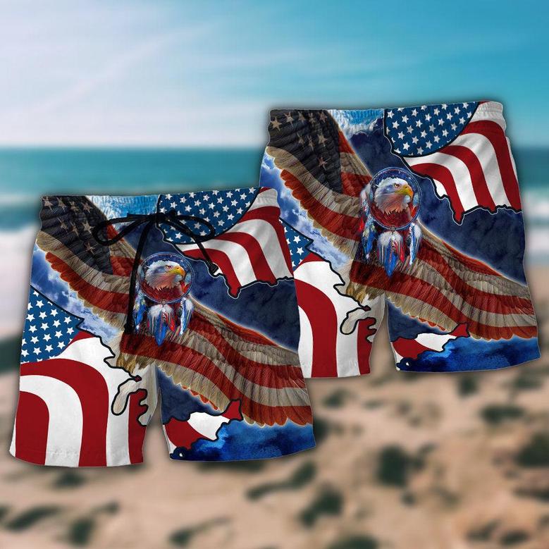 America Special Patriotic Eagle So Cool Beach Short
