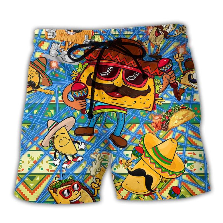 Food Let's Taco Bout How Awesome You Are Colorful Beach Shorts