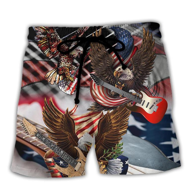 Guitar Independence Day Eagle Beach Short