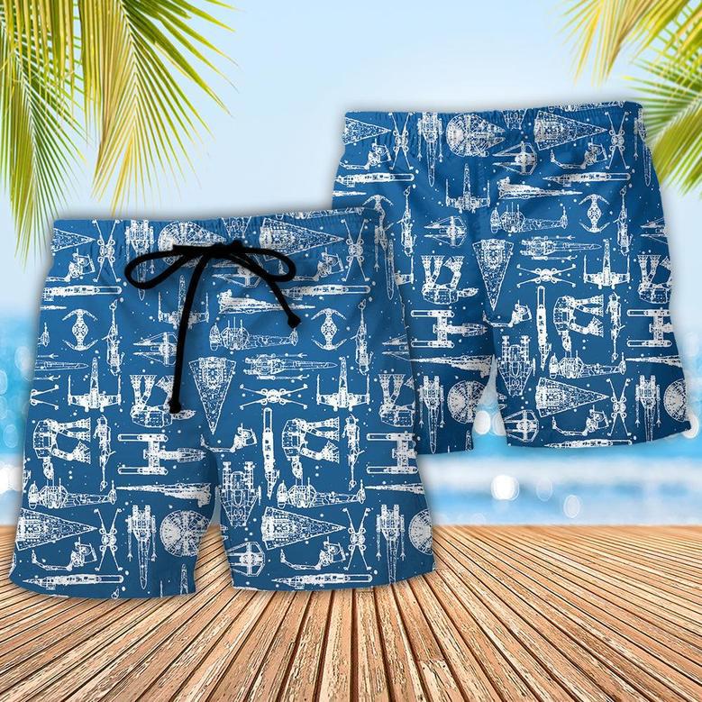 Star Trek Space Ships Beach Short Family