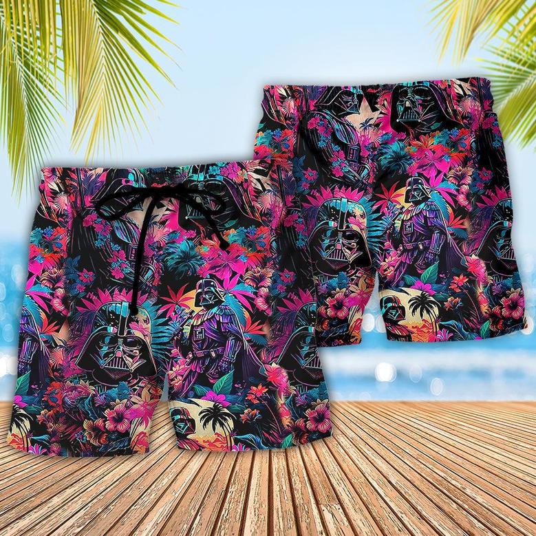 Starwars Darth Vader Synthwave Cool Beach Short Family