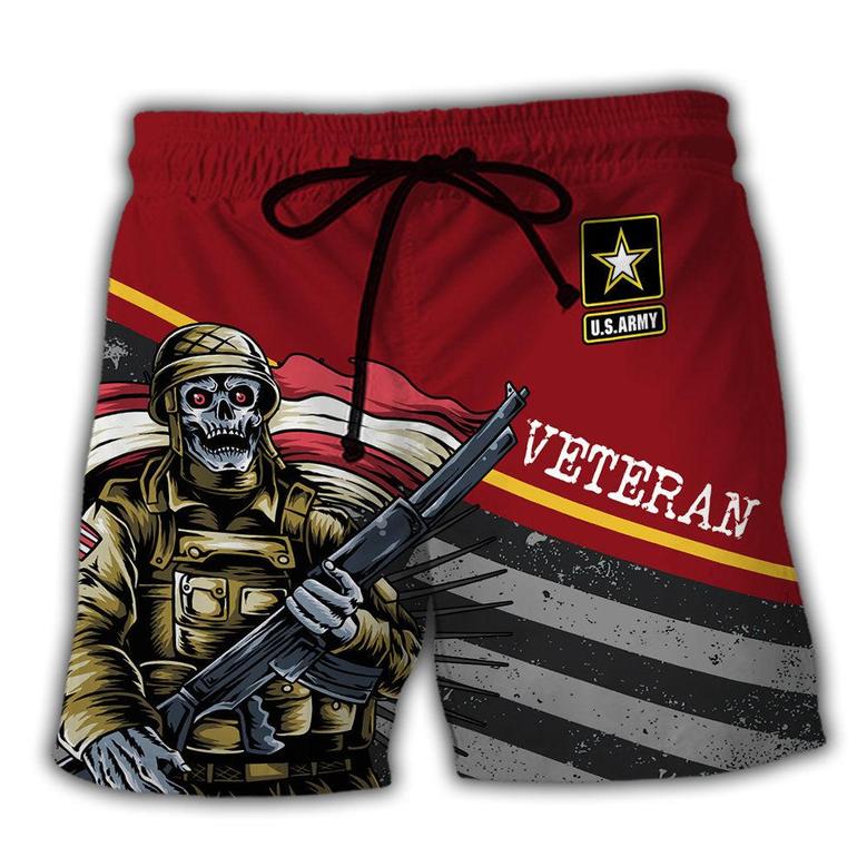 Veteran U.S Army I Am A Grumpy Veteran Beach Short