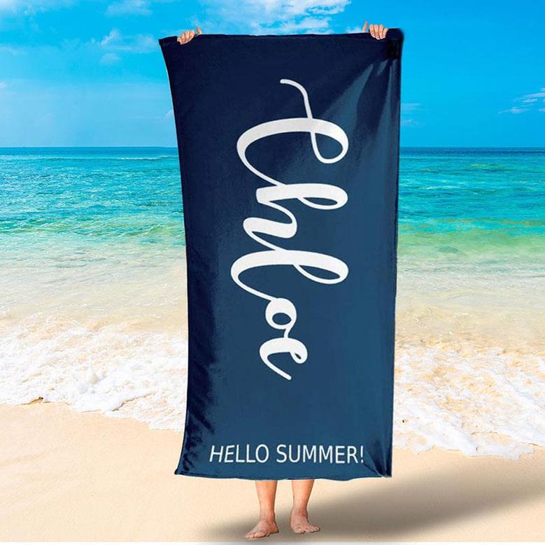 Personalized Alphabet Cute Kids Beach Towel