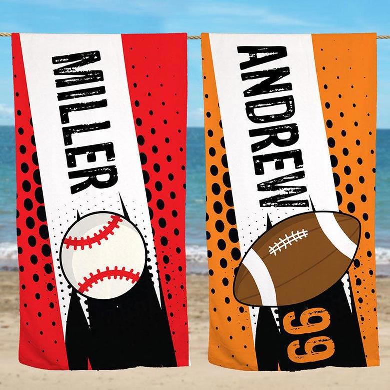 Personalized Differ Ball Sports Cool Beach Towel