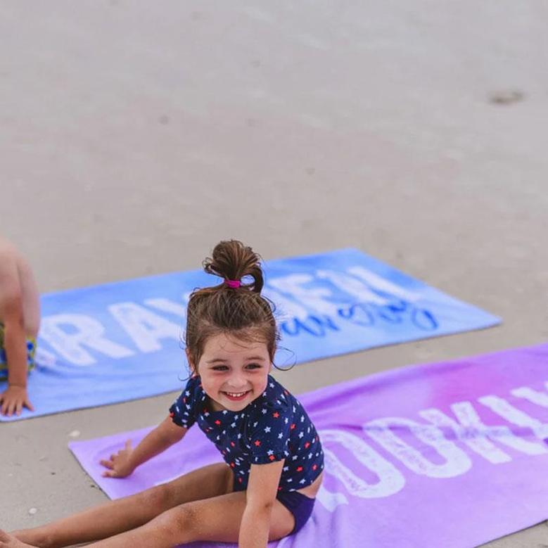 Personalized Name Summertime Party Photo Beach Towel
