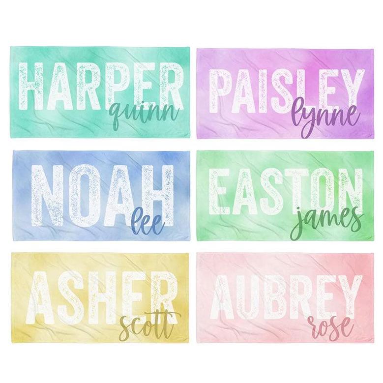 Personalized Name Summertime Party Photo Beach Towel