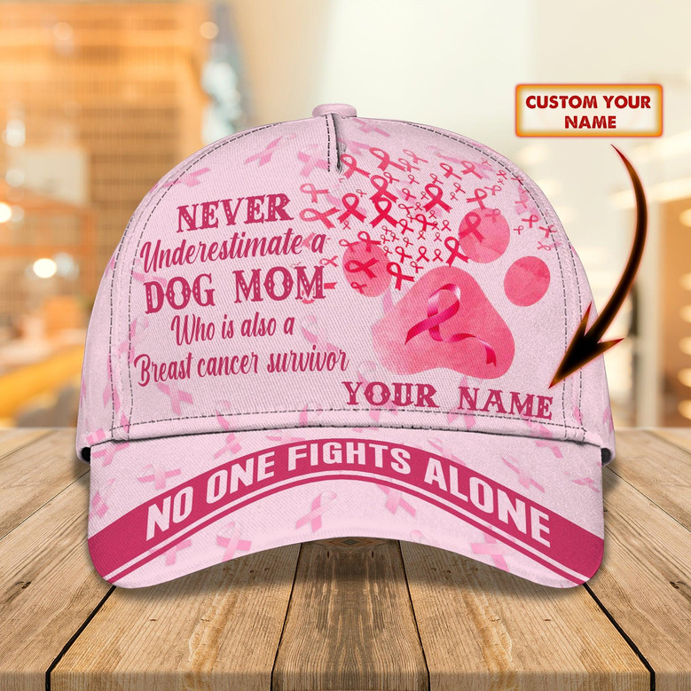 Custom Classic Cap For Breast Cancer Survivors - Personalized Name Cap