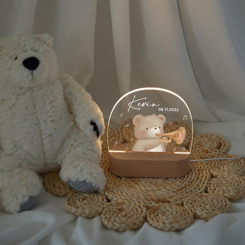 Personalized baby night light cute animal night lamp baby gift birth baby gift personalized