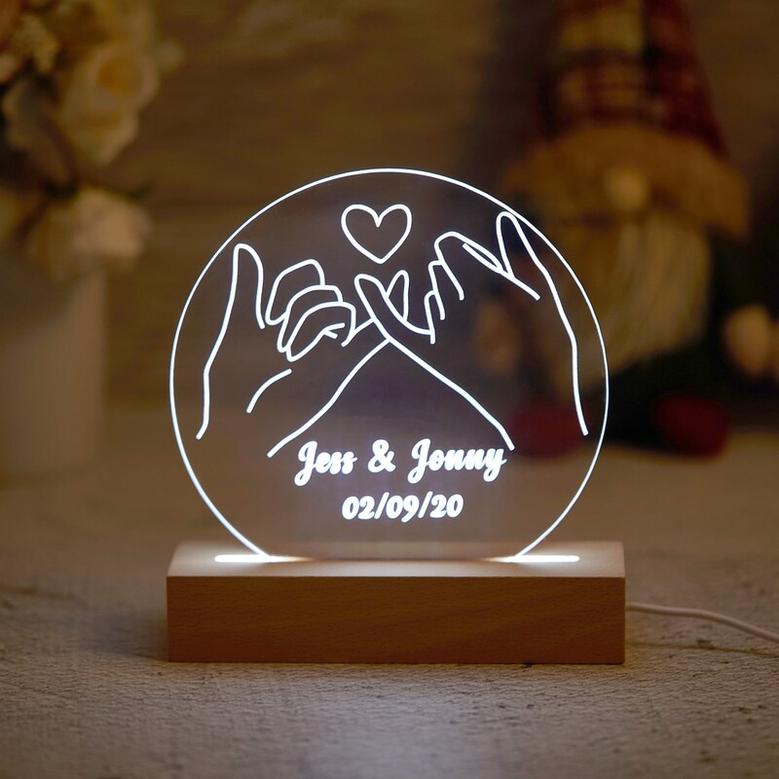 Custom LED Name Light Couples Gift Romantic Gift Gift for Him Personalized Valentines Gift