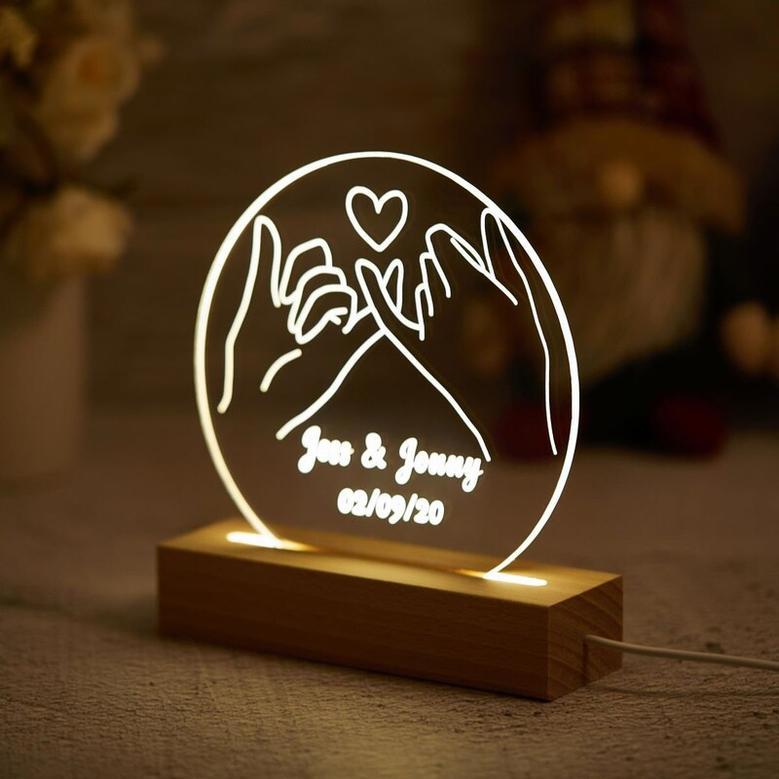 Custom LED Name Light Couples Gift Romantic Gift Gift for Him Personalized Valentines Gift