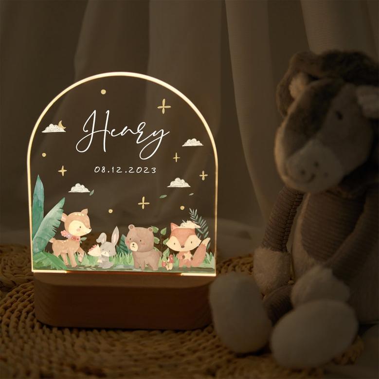 Night light for baby personalized cute baby acrylic night lamp soft baby night light