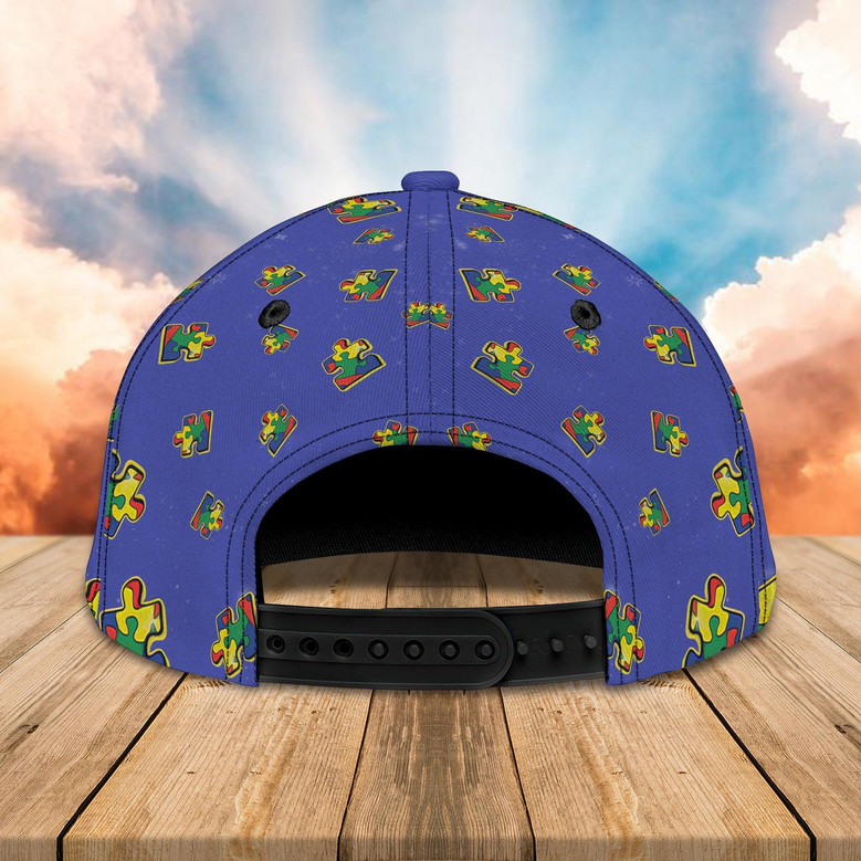 Custom Classic Cap For Autism Awareness - Personalized Name Cap