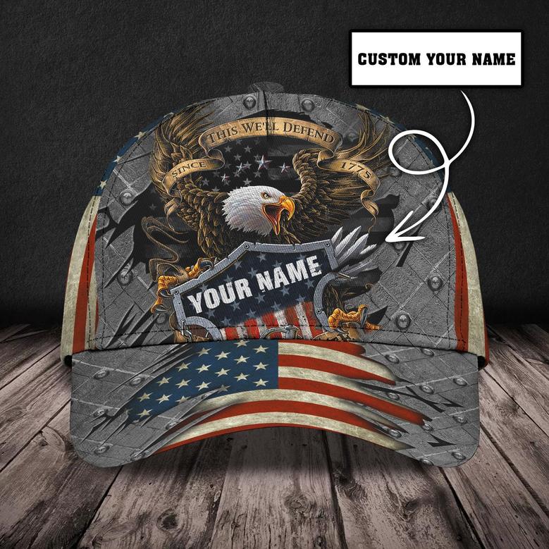 Custom Classic Cap For Veterans - Personalized Name Cap.