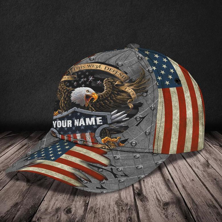 Custom Classic Cap For Veterans - Personalized Name Cap.