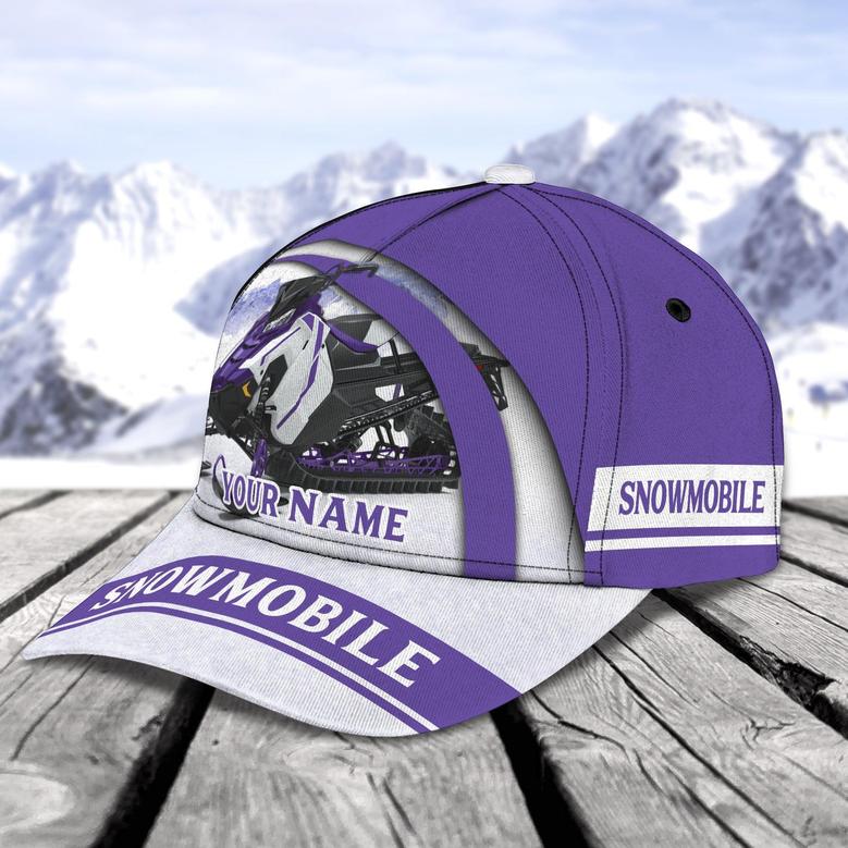 Custom Classic Cap - Personalized Name Cap For Snowmobile Enthusiasts