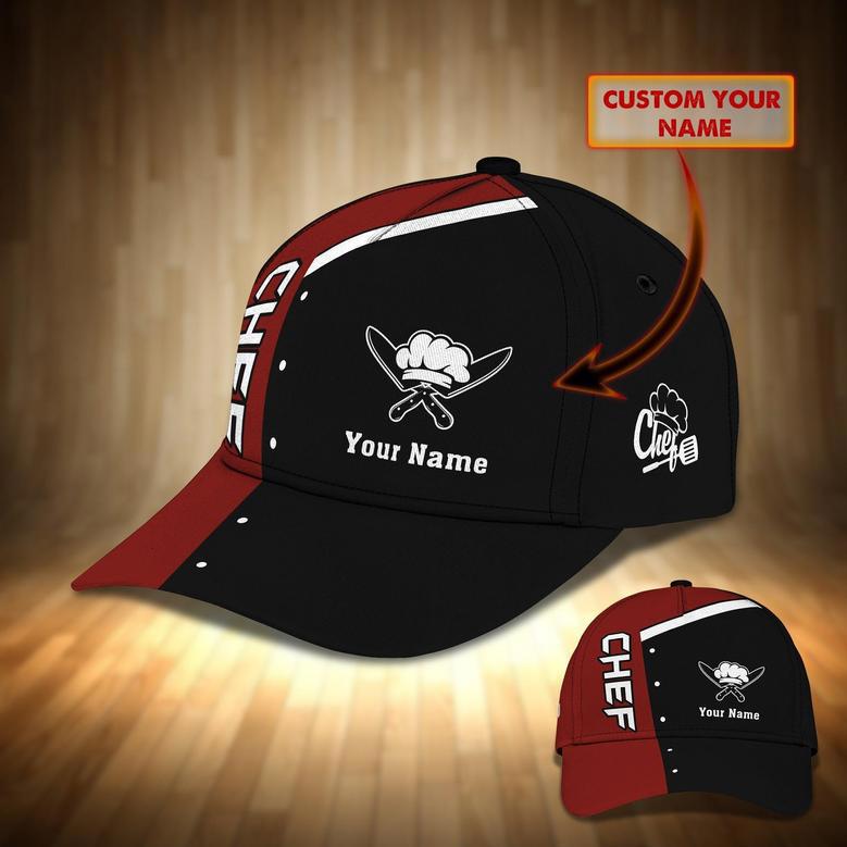 Custom Classic Cap - Personalized Name Cap In Black & Red