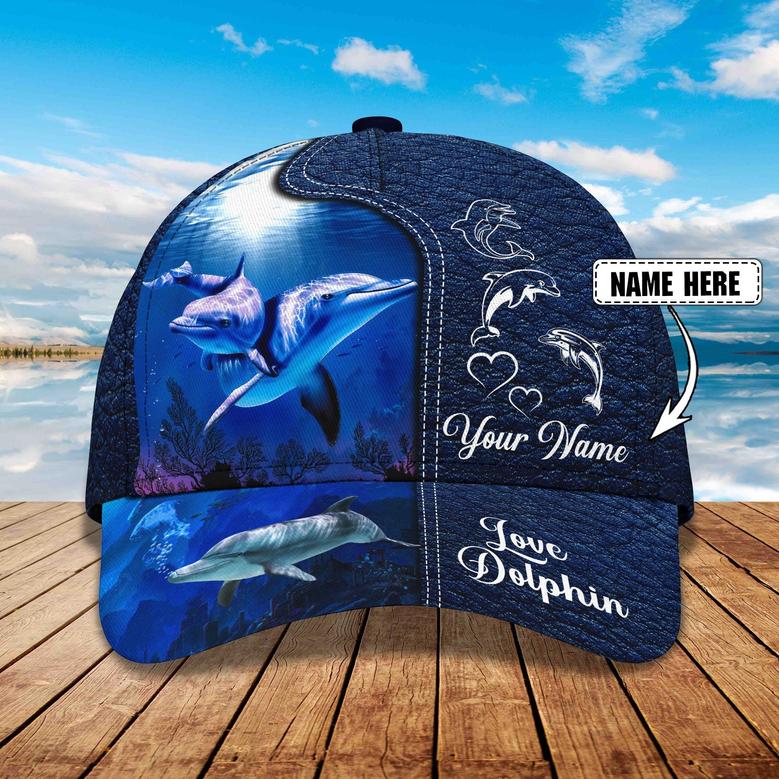 Custom Classic Cap - Personalized Name Cap | Perfect Gift For Dolphin Lovers