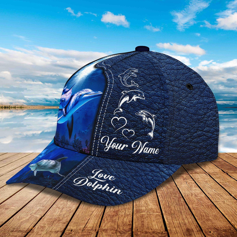 Custom Classic Cap - Personalized Name Cap | Perfect Gift For Dolphin Lovers