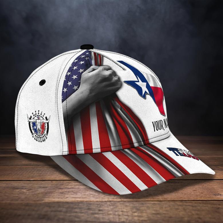 Custom Classic Cap - Personalized Name - Perfect Gift For Texas Flag Enthusiasts