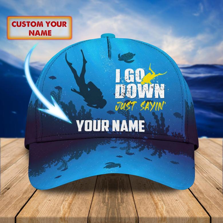 Custom Classic Cap - Personalized Scuba Diving Name Cap