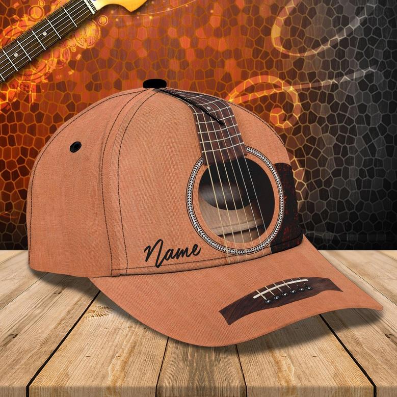 Custom Classic Guitar Cap - Personalized Name - Perfect Gift For Guitar Enthusiasts