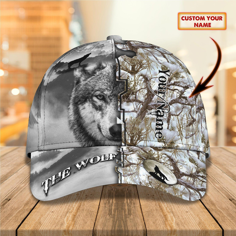 Custom Classic Personalized Cap - Wolf Design