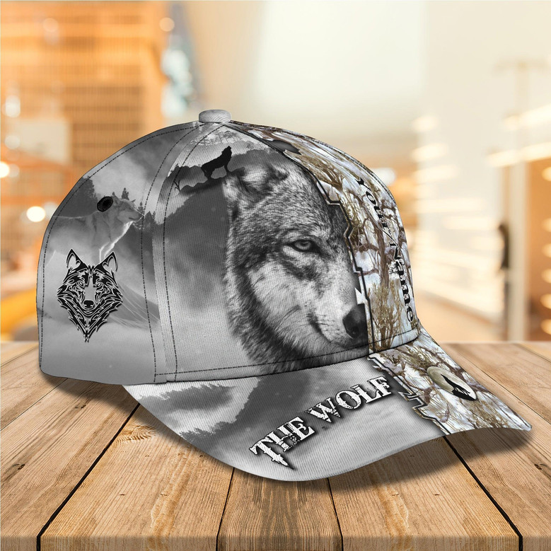 Custom Classic Personalized Cap - Wolf Design