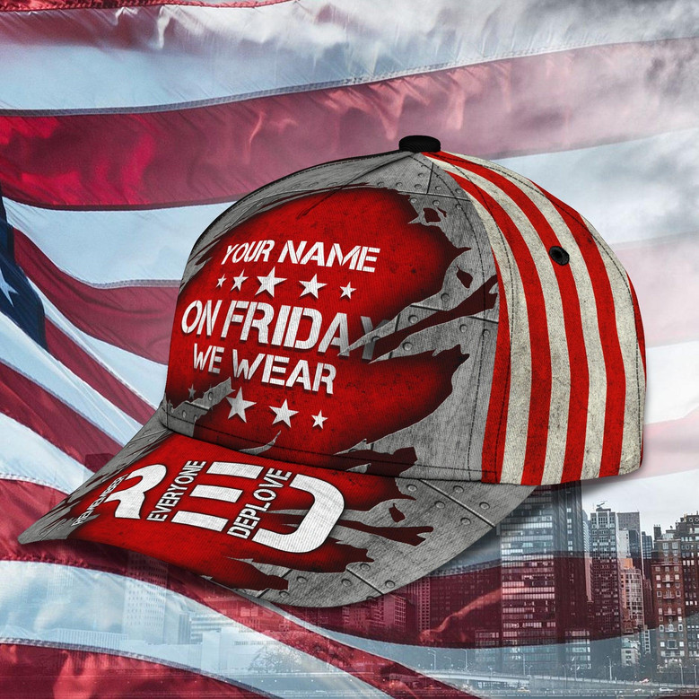 Custom Classic Red Cap - Personalized Name