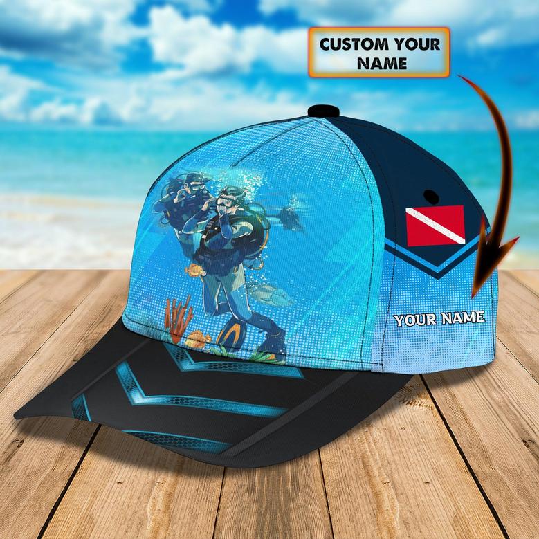 Customized Classic Cap For Scuba Diving Enthusiasts