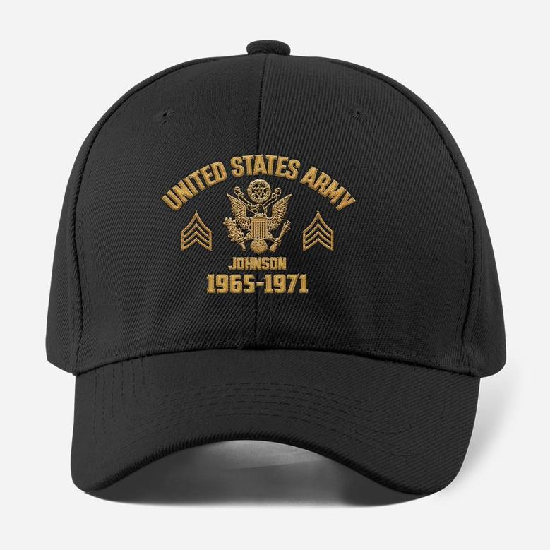 Customized U.S Army Veteran Embroidered Classic Cap Custom Name