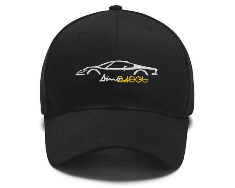 Dino 246 GT 1969-1974 Dino 308 GT4 1973-1980 Embroidered Hats Custom Embroidered Hats