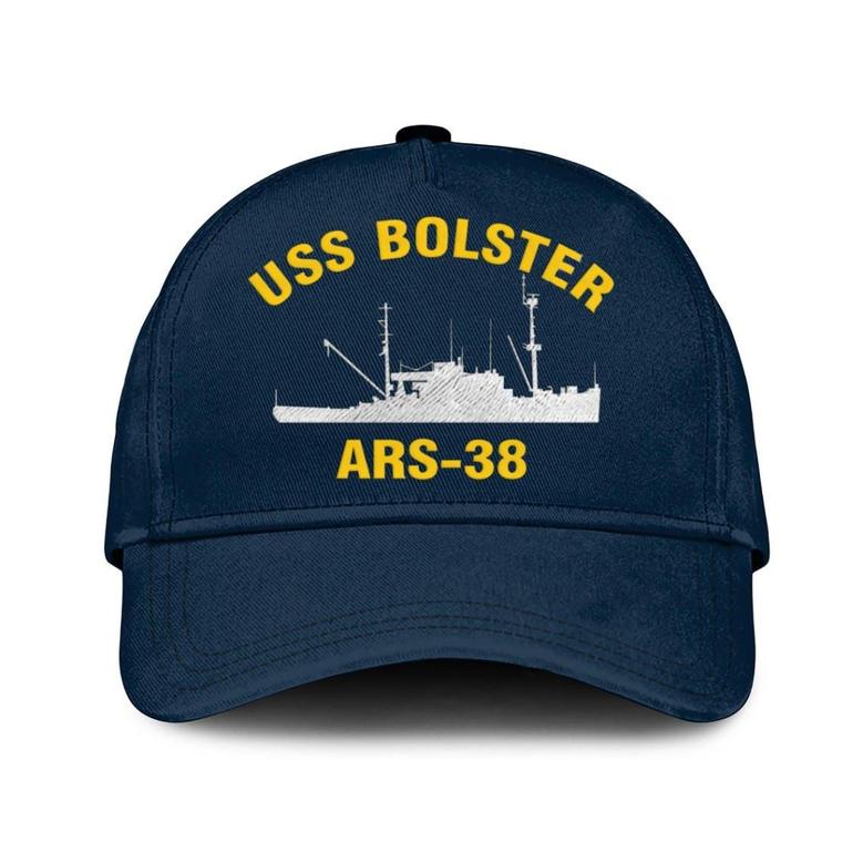 Uss Bolster Ars-38 Classic Baseball Cap, Custom Embroidered Us Navy Ships Classic Cap, Gift For Navy Veteran