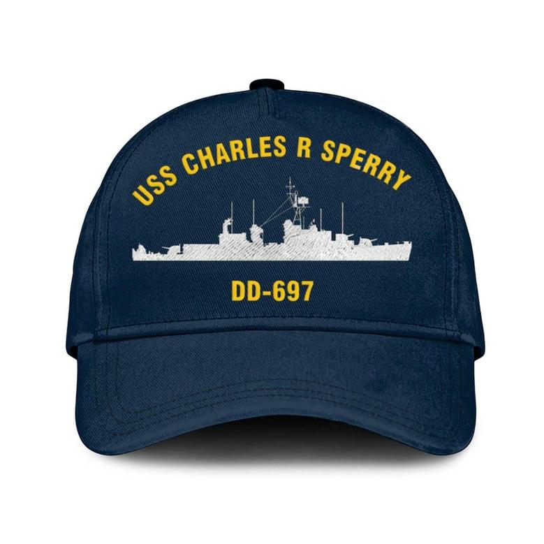 Uss Charles S Sperry Dd-697 Classic Baseball Cap, Custom Embroidered Us Navy Ships Classic Cap, Gift For Navy Veteran