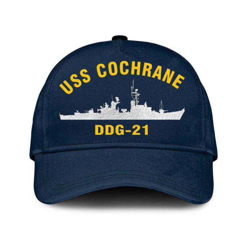 Uss Cochrane Ddg-21 Classic Baseball Cap, Custom Embroidered Us Navy Ships Classic Cap, Gift For Navy Veteran