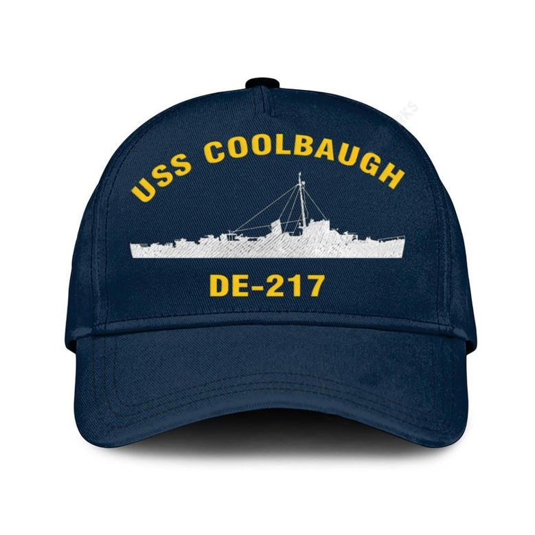 Uss Coolbaugh De-217 Classic Baseball Cap, Custom Embroidered Us Navy Ships Classic Cap, Gift For Navy Veteran