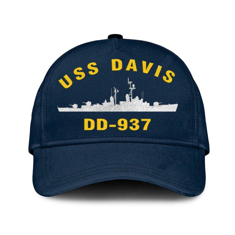 Uss Davis Dd-937 Classic Baseball Cap, Custom Embroidered Us Navy Ships Classic Cap, Gift For Navy Veteran