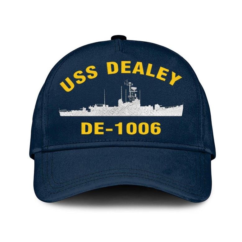Uss Dealey De-1006 Classic Baseball Cap, Custom Embroidered Us Navy Ships Classic Cap, Gift For Navy Veteran