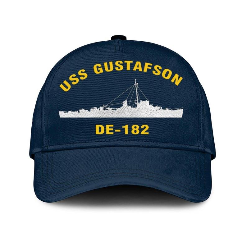 Uss Gustafson De-182 Classic Baseball Cap, Custom Embroidered Us Navy Ships Classic Cap, Gift For Navy Veteran