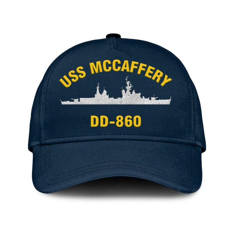 Uss Mccaffery Dd-860 Classic Cap, Custom Embroidered Us Navy Ships Classic Baseball Cap, Gift For Navy Veteran
