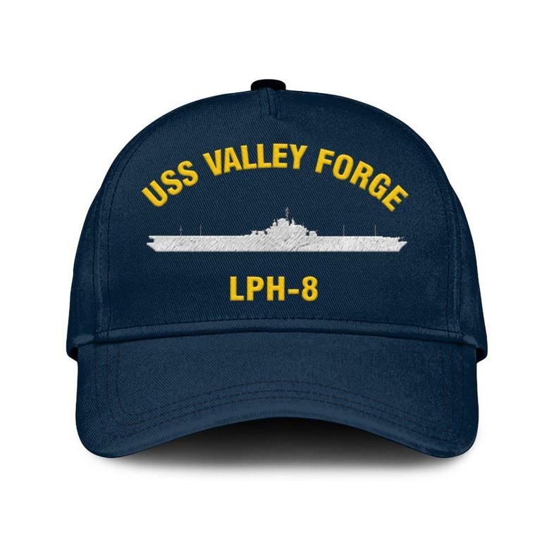 Uss Valley Forge Lph-8 Classic Cap, Custom Embroidered Us Navy Ships Classic Baseball Cap, Gift For Navy Veteran