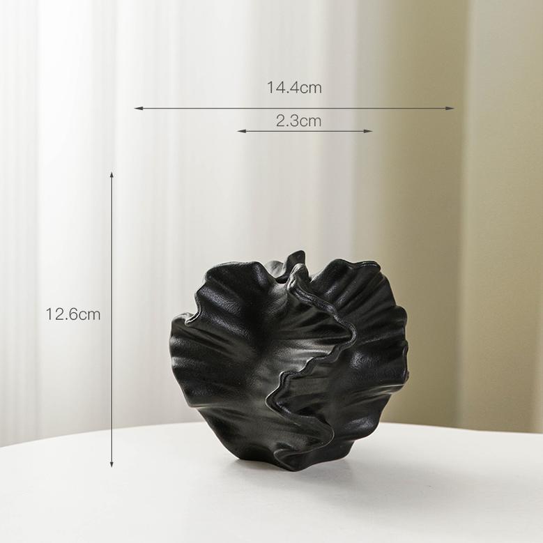 Beige Black Ceramic Vase Coral Shaped Modern Decoration Vases Ceramic Flower Vase For Home Decor