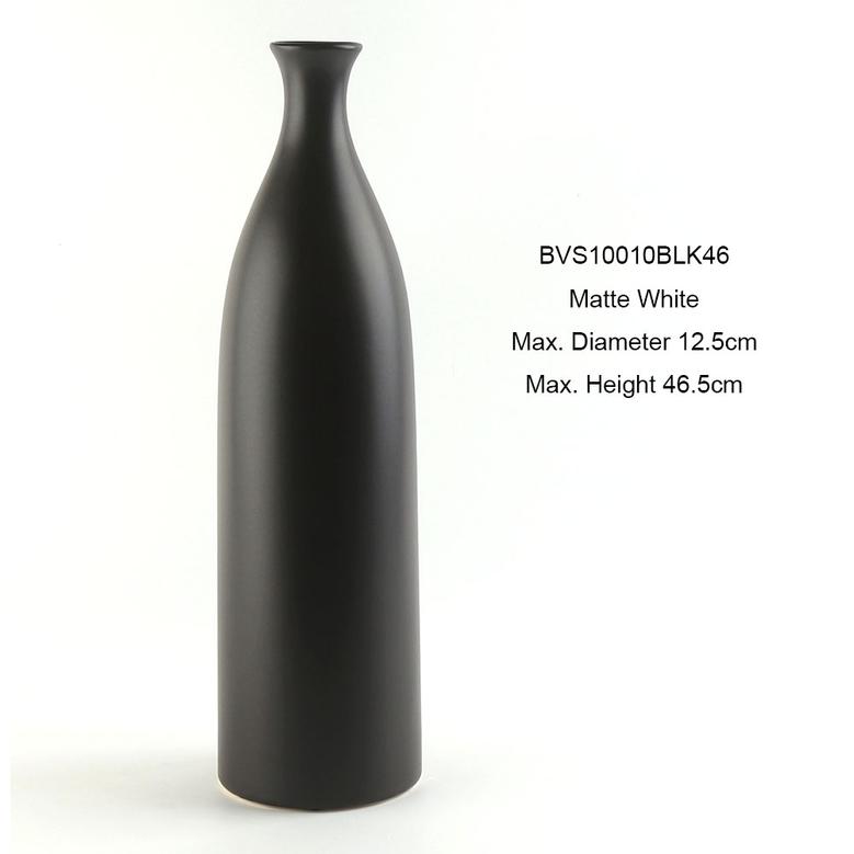 Black Color Ceramic Porcelain Home Decor Flower Vase