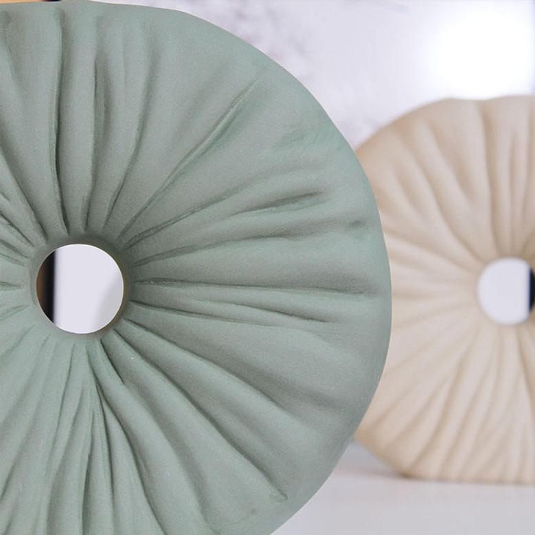 Chinese Creative Design Round Donut Vases Nordic Decor Ceramic Vase