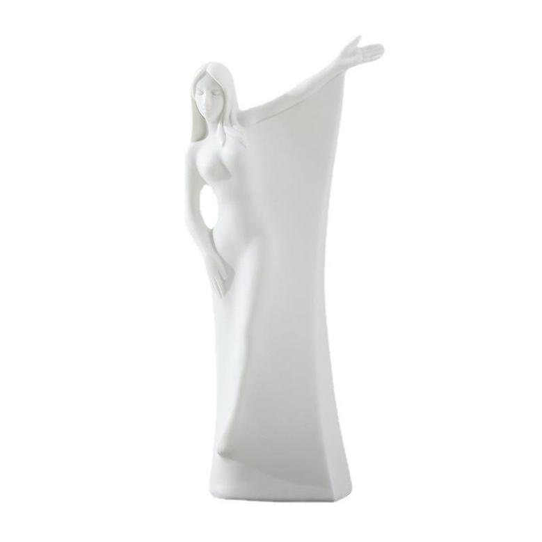 Creative Nordic Vase White Ceramic Women Body dried flower arrangement