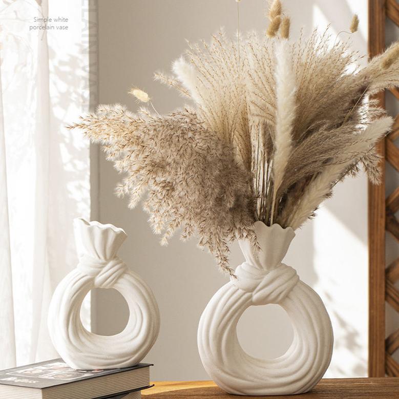 Home Decoration Nordic Modern Rustic Modern Decorative Ceramic Vases Flower Ceramic Vases With Artificial Plants