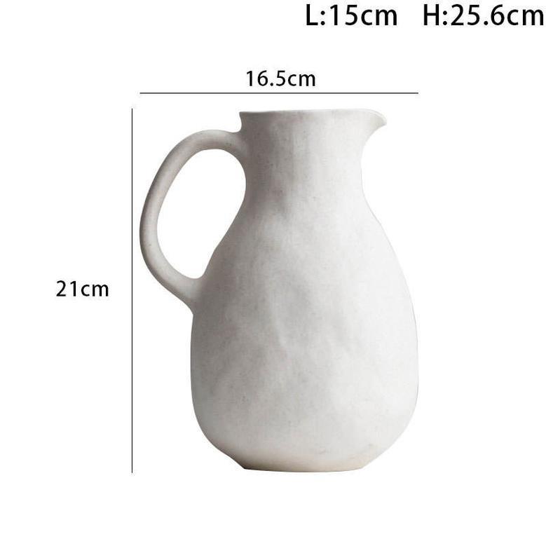 Minimalist Living Room Desktop Vase Irregular Surface Traditional Shape Ceramic Vase