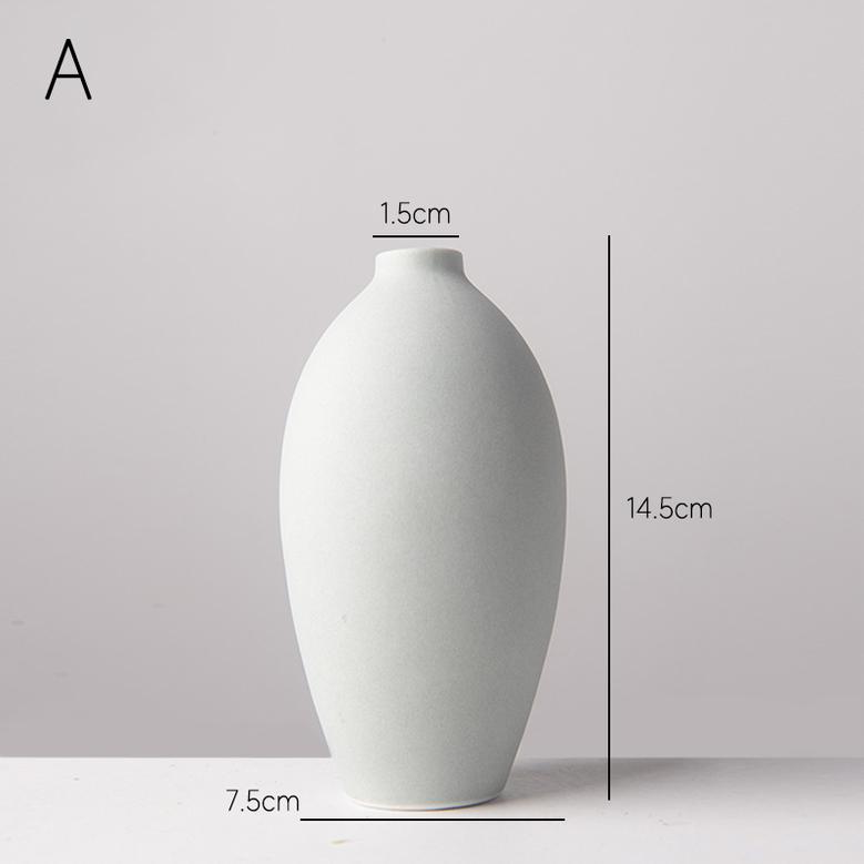 Modern Nordic Style Minimalist Matte Macaron Color Home Wedding Art Decor Ceramic Porcelain Flower Vase